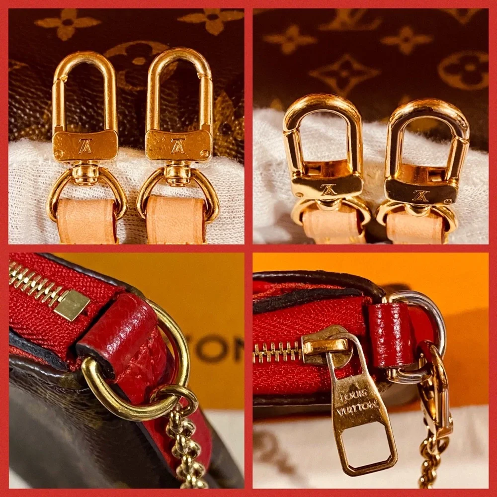 🍎🍎🍎Authentic Louis Vuitton Pallas Clutch Crossbody Bag in Monogram